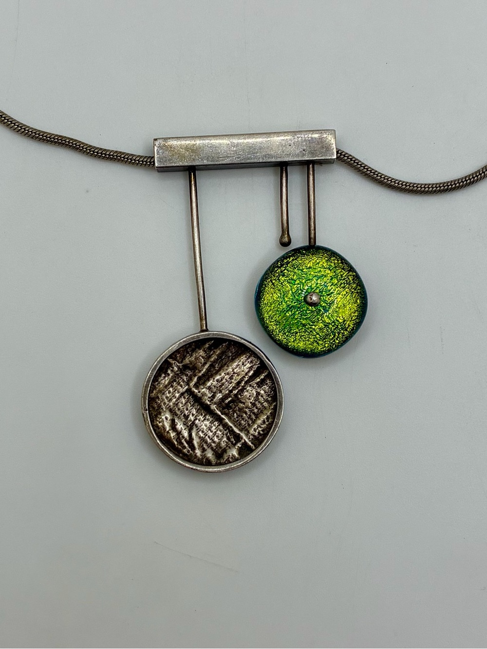 abstract Sterling Murano necklace